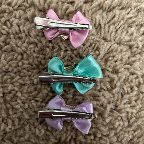 Decora Kawaii Hair Bow Clips bundle of 3 - Picture 3 of 3